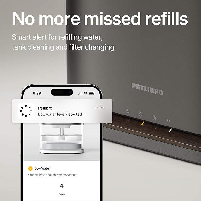 PETLIBRO Upgrade Cat Water Fountain, Cordless Cat Fountain Battery Operated - Image 5