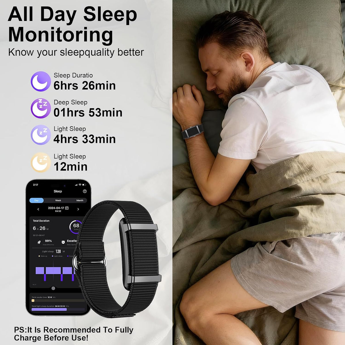 smart bracelet fitness trackers for men women, smart showing dimensions