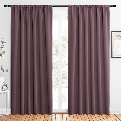 NICETOWN 2 Panels Blackout Curtains, Rod Pocket Thermal Insulated Drapes 84 by NICETOWN