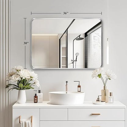Fabuday Silver Bathroom Mirror - Image 2