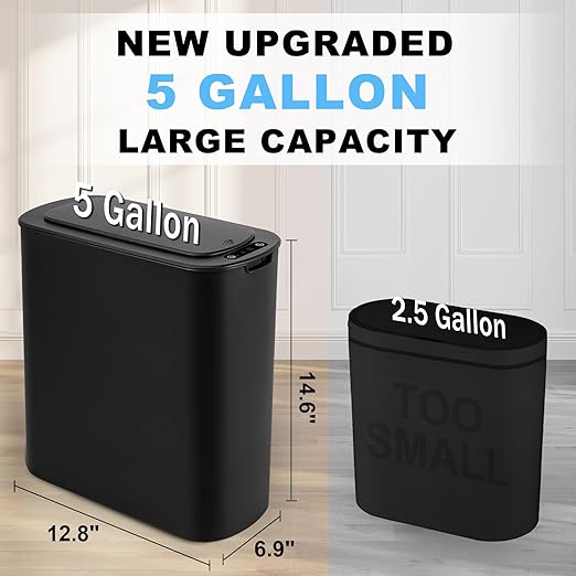 Cesun Motion Sensor Trash Can, 5 Gallon Automatic Bathroom Garbage Can - Image 2