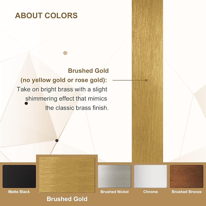 Andy Star Gold Bathroom Mirror, 22x30'' Brushed Brass Metal Frame Rounded - Image 8