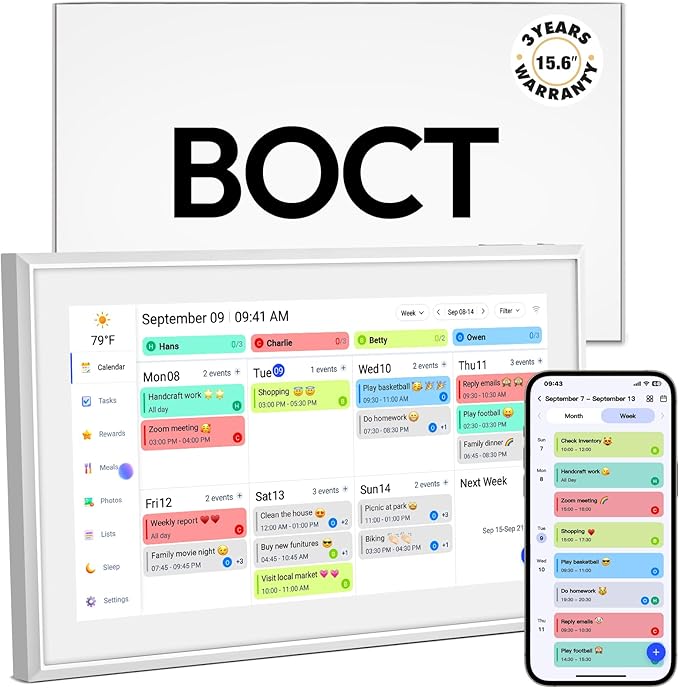 BOCT 15.6'' Digital Calendar Wall by Tobringfamiliescloser