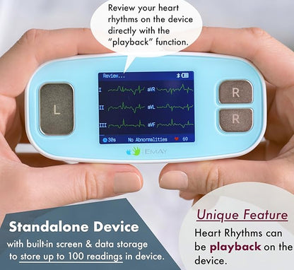 EMAY 6L Portable ECG Monitor | Record ECG and Heart Rate in 6 Channels | - Image 4