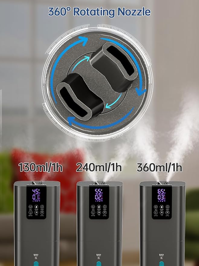 8L Smart Humidifier for Large Room Bedroom, Cover up to 505ft², Remote & APP - Image 4