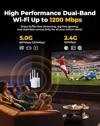 WiFi Extender, WiFi Extender Signal Booster Dual-Band Wireless Repeater - Image 5