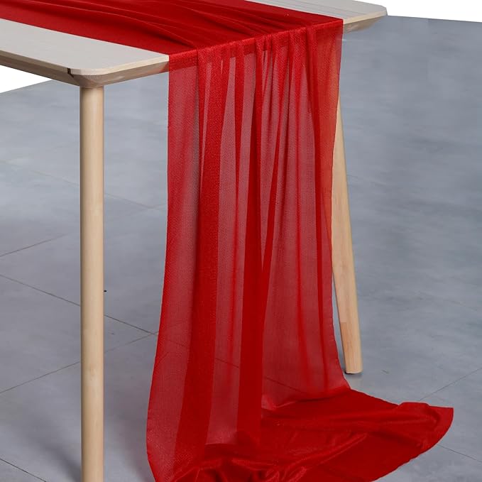 MDS Halloween Chiffon Table Runner - 10 Pack, 29 x 170 Inches, 14ft Each - Sh...