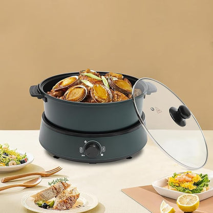 4L/4.2Qt Electric Hot Pot, 1350w 110v Portable Electric Pan Non Stick Removable - Image 5