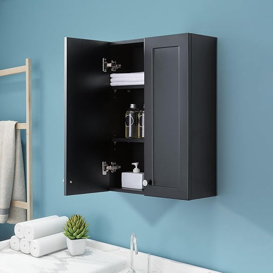 Matte Black Wall Mount Medicine Cabinet by VANIRROR