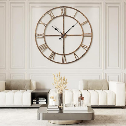 Ohweog Large Wall Clock for Living Room Decor – 60 Inch Silent Non-Ticking by WallClockDecor