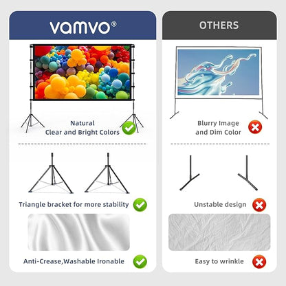 Projector Screen Outdoor, Vamvo Projector Screen - Image 5