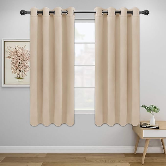 Easy-Going Blackout Curtains for Bedroom, Solid Thermal Insulated Grommet and by Easy-Going
