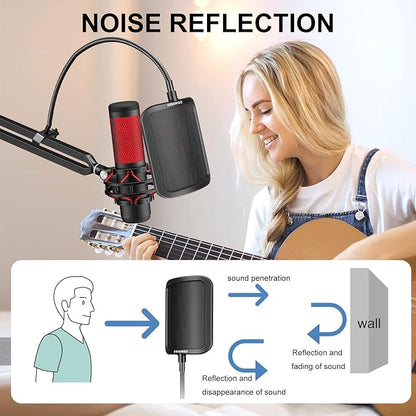 Aokeo Metal Pop Filter, Metal Mesh Layer Microphone Windscreen - Image 2