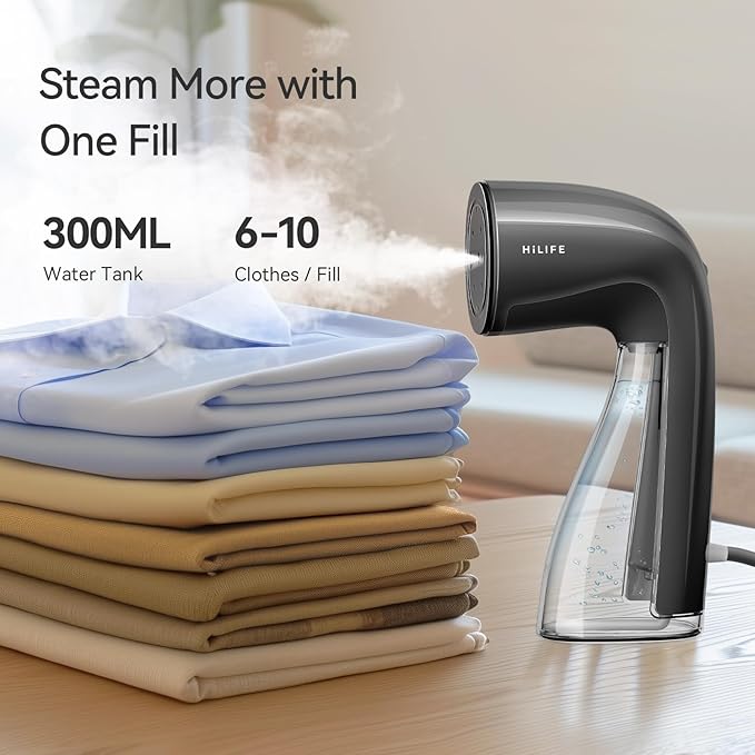 HiLIFE Steamer for Clothes, 1100W Clothes Steamer - Image 3