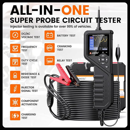 ANCEL PB600 Power Circuit Probe Tester and Battery Tester, 12V 24V Automotive - Image 2