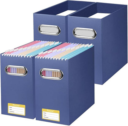 BALEINE File Organizer Box, Cardboard File Folder Organizer by BALEINE