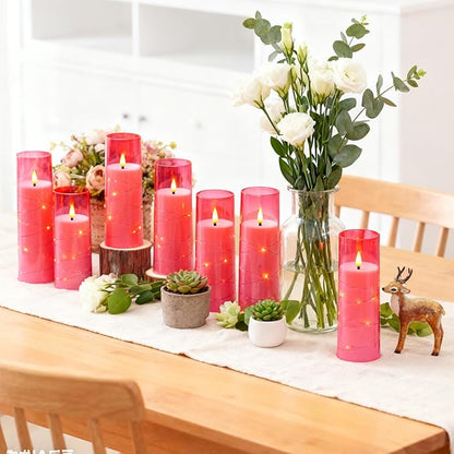 Flameless Candles with Embedded Star String, Battery Operated LED Pillar - Image 4