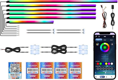 New Version Acrylic Car Dreamcolor Ambient Lighting Kit 14 in 1 LED Interior by WEBUPAR