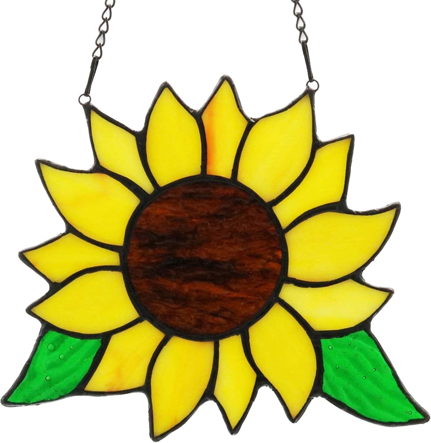 Sunflower Stained Glass Window Hanging,Sunflowers Suncatcher Gifts | Sunflowers Gifts Stained Glass Window Hanging,Handmade Sunflower Suncatcher for Window, Sunflower Gifts for Women,Grandmother