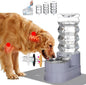 RIZZARI Large Water Dispenser for Dogs: 8L Gravity Gray Automatic Stainless by RIZZARI