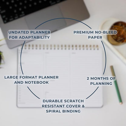 | Durable & Sleek | Undated Daily and Weekly Planner | 8.25" x 11.75" | To Do - Image 4