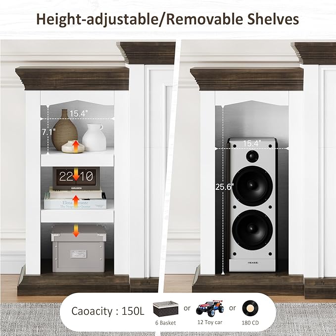 Naice 80" Electric Fireplace - Image 9