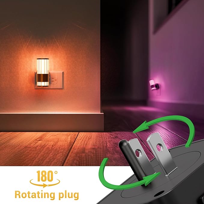 L LOHAS LED Night Light, Night Lights Plug into Wall, 2 Pack 10-Color RGB - Image 4