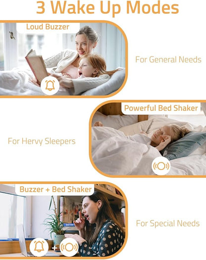 Mesqool Wake Up on Time: Vibrating Alarm Clock - Image 2