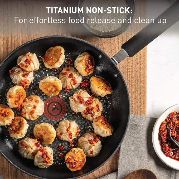 T-Fal Ultimate Hard Anodized Nonstick Cookware Set 17 Piece, Nonstick Pots and - Image 4