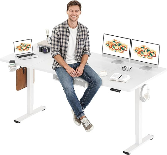 SANODESK Electric Standing Desk 79 x 32 Inches Height Adjustable Stand Up by sanodesk