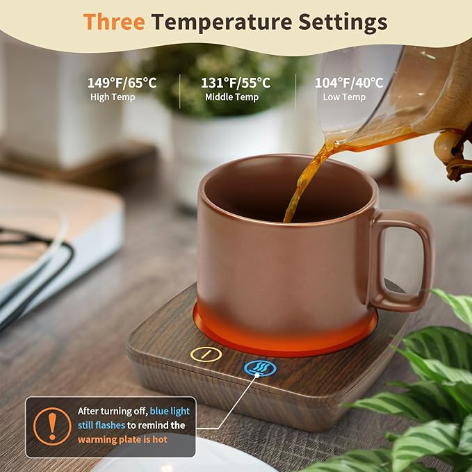 VOBAGA Coffee Mug Warmer & Mug Set, Coffee Cup Warmer - Image 3
