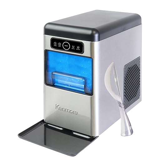 Kenmore Countertop Ice Maker Nugget Machine – Portable Self-Cleaning Máquina de by Koolatron