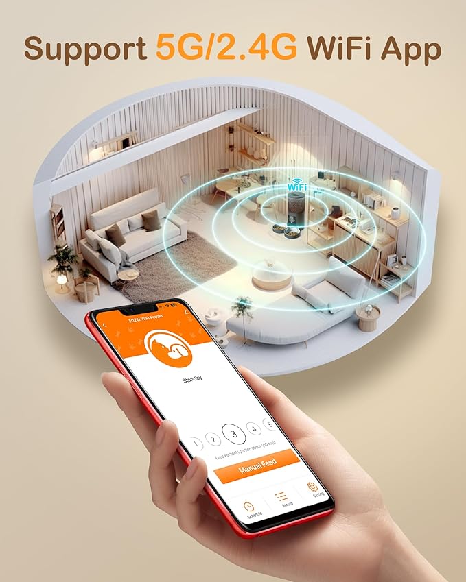 Automatic Cat Feeder 2 Cats - 5G WiFi Pet Feeder - Image 2