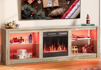 Bestier 63 Inch Modern Fireplace TV Stand - Image 8
