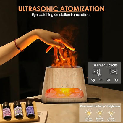 SALKING 2-in-1 Ultrasonic Essential Oil Diffuser & Himalayan Salt Lamp - Image 4