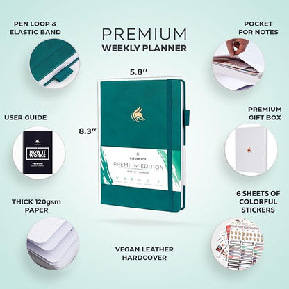 Clever Fox Planner Premium Edition – Undated Luxurious Weekly & Monthly Planner - Image 2