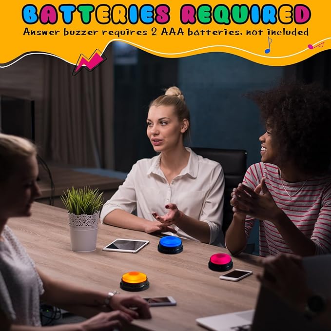 Honoson 8 Pcs Recordable Answer Buzzers, Personalized Sound, Recordable - Image 6