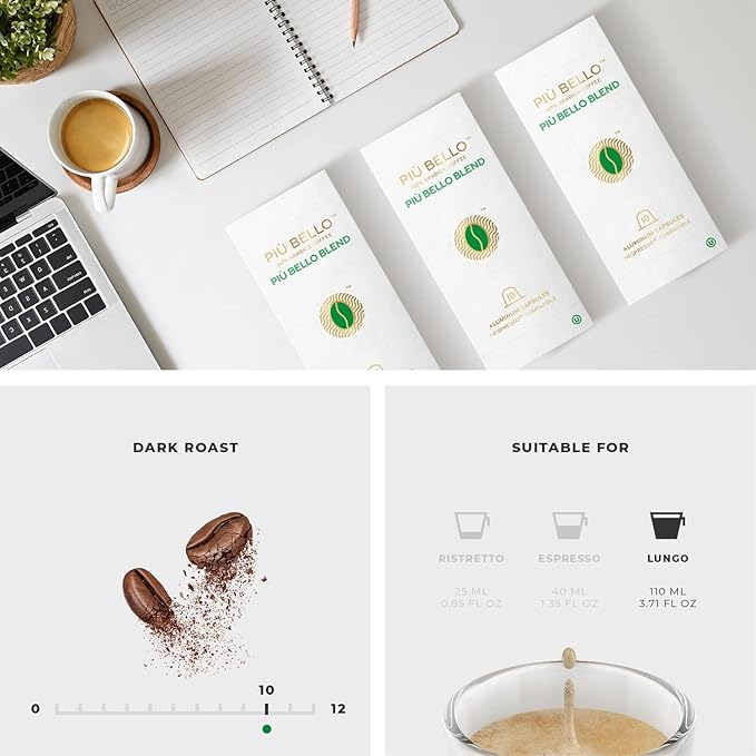 Piu Bello Blend Espresso Coffee Pods - Image 4