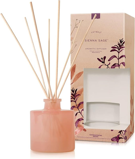 Thymes Petite Reed Diffuser Set – Includes Rattan Wood Sticks, Fragrance Oil by Thymes