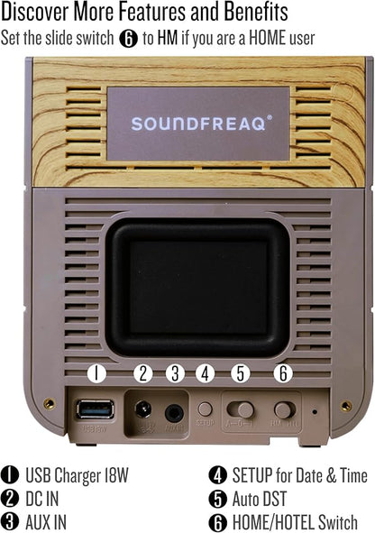 Soundfreaq Sound Rise II, SFQ-16: Bedside Alarm Clock Radio & Bluetooth Speaker - Image 8