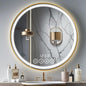 28 Inch Wall-Mounted Round Bathroom Mirror by LIGHTINGUPYOURBEAUTY