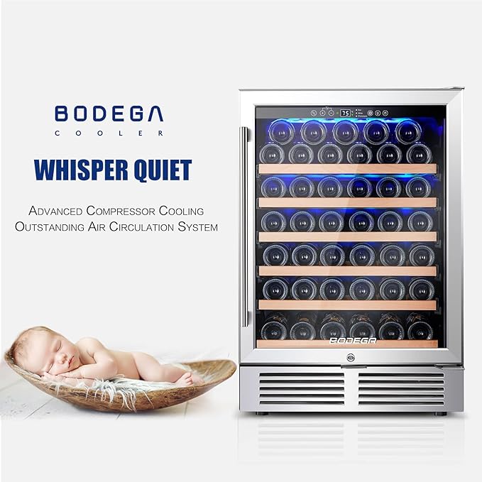 BODEGA Wine Fridge Freestanding, 24 inch Under Counter Wine Refrigerator - Image 6
