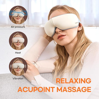 HubiCare Eye Massager with Heat, and Music Helps Relieve Strain, Dark Circles - Image 5