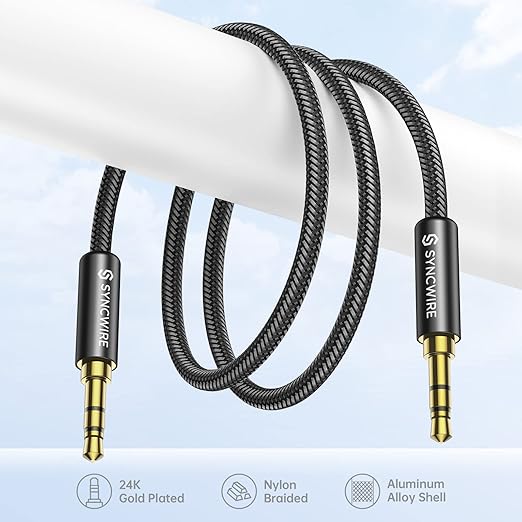 SYNCWIRE 3.5mm Aux Cable Hi-Fi Sound Nylon Braided Auxiliary Audio Cable - Image 7