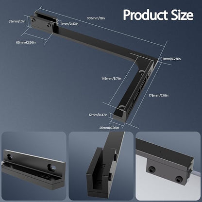 Shower Glass Support Bar, Both Sides Available, Frameless Bathroom Glass Clamp - Image 6