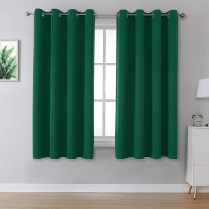 DUALIFE Emerald Green Blackout Curtains by DUALIFE