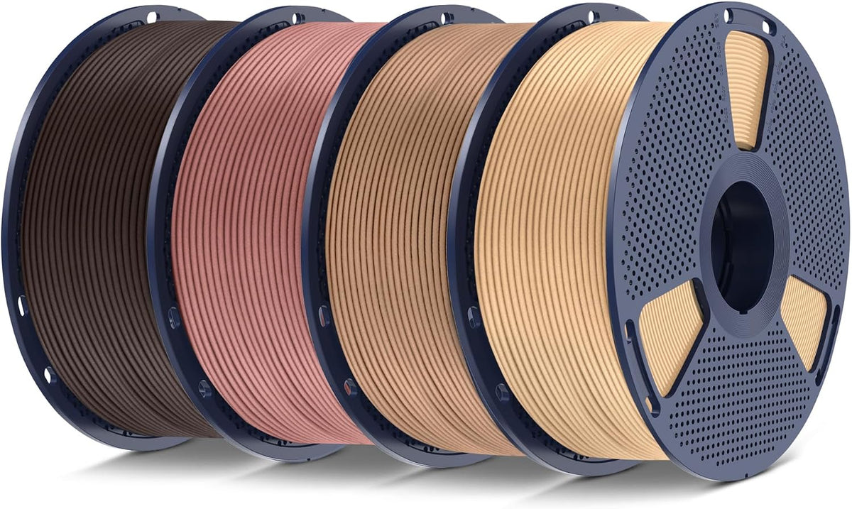 sunlu real wood fiber pla filament, 4kg in, main product view