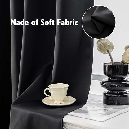 Anytime 100% Blackout Curtain 2 Panels Set, Thermal Insulated Window Drapes - Image 6
