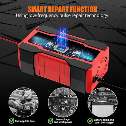 YONHAN Battery Charger 10-Amp 12V and 24V Fully-Automatic Smart Car Battery - Image 3