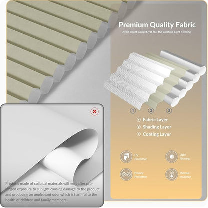 Boolegon No Drill Motorized Cellular Blinds - Image 5